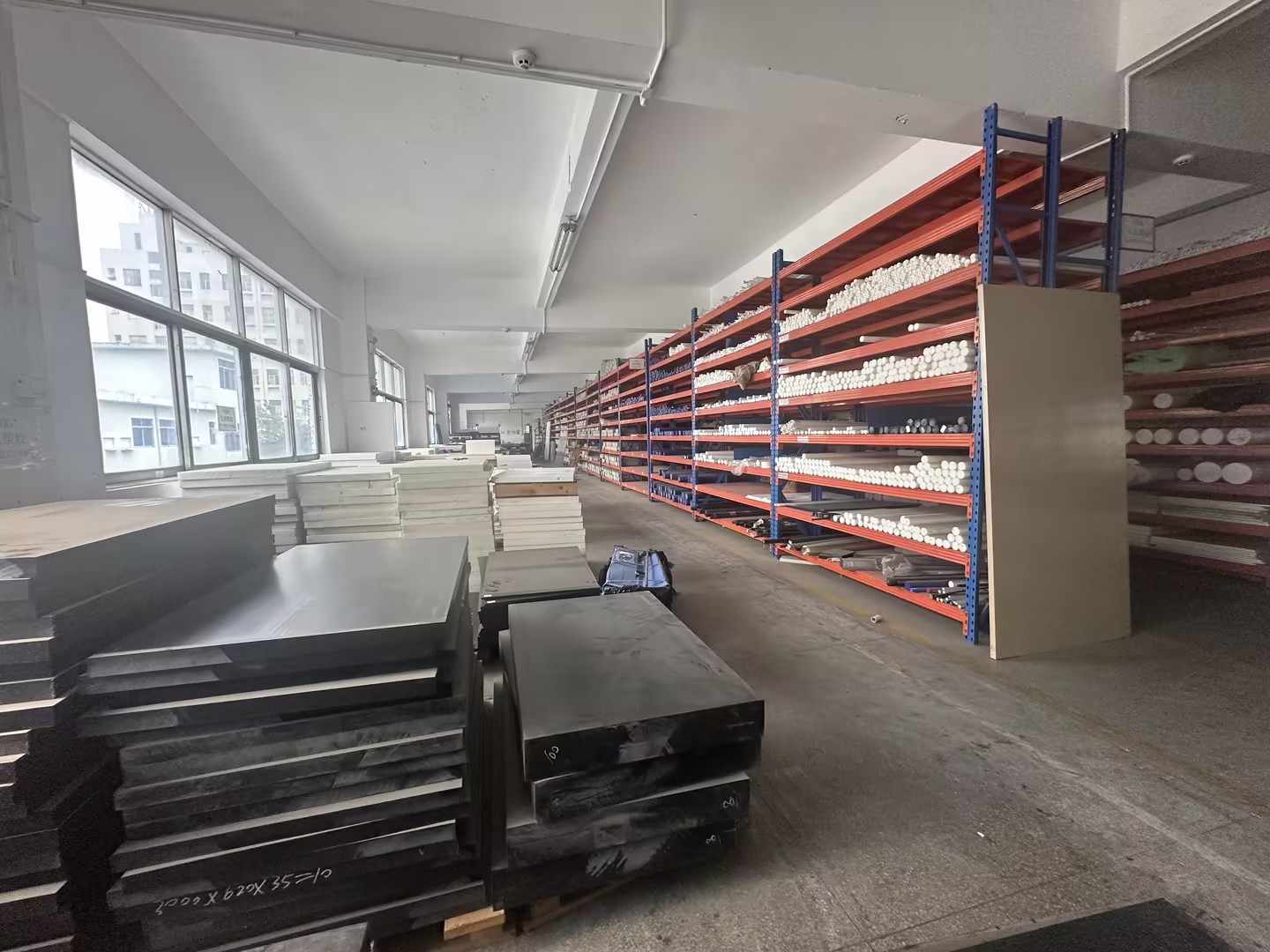 Well-organized inventory of plastic materials
